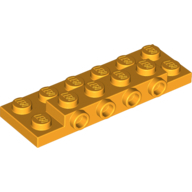 Lego auto konzola (nosič) pro nárazník 2x6x2/3, světle oranžová (6099733)